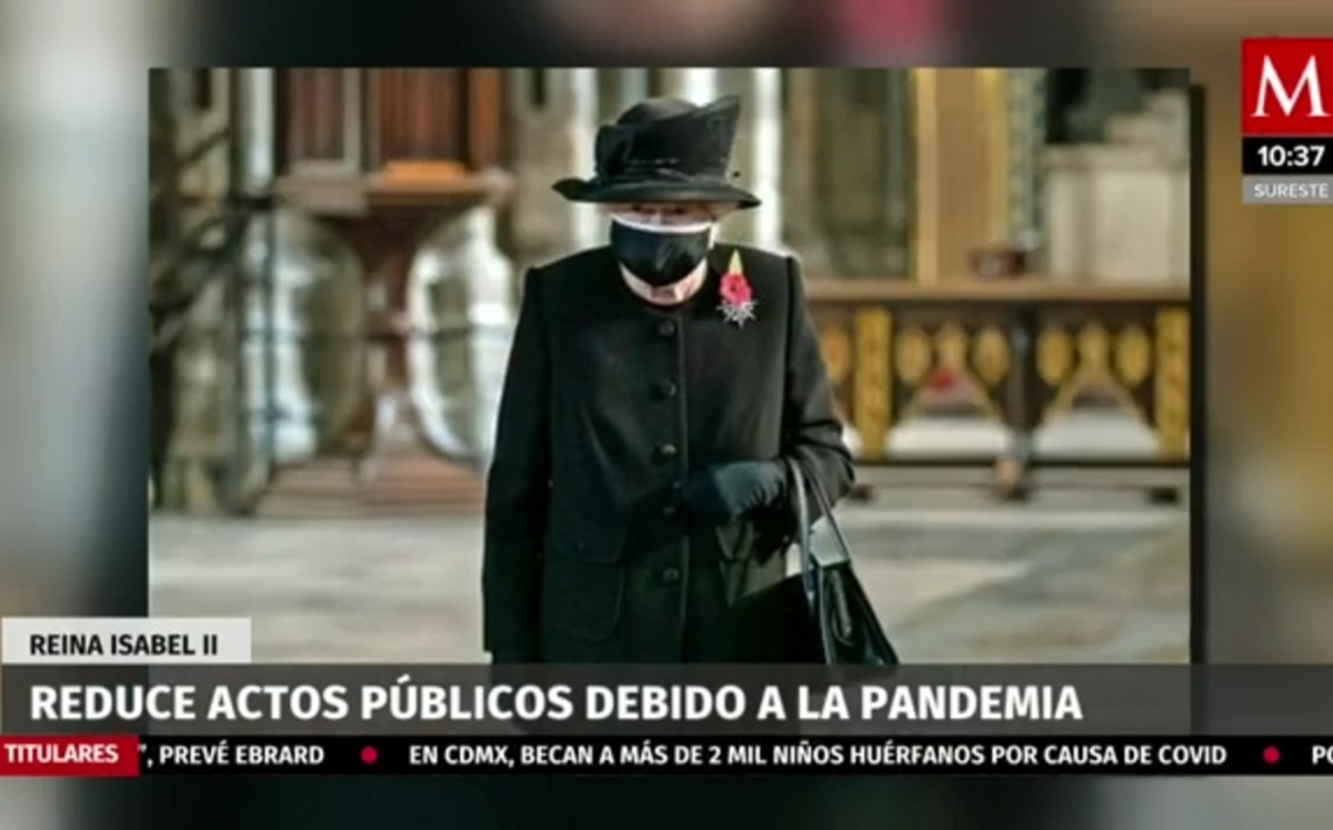 Reina Isabel II usa cubrebocas por primera vez