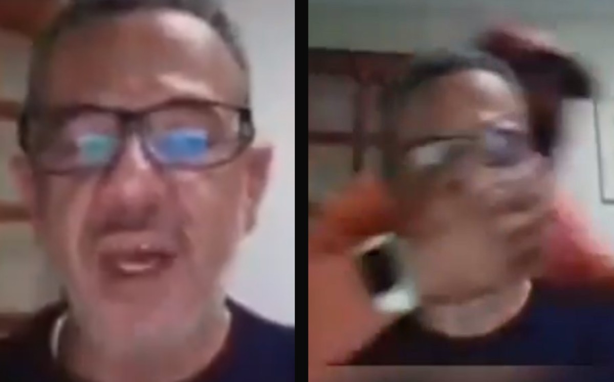 Captan  en Zoom un asalto hacia profesor. (Captura)