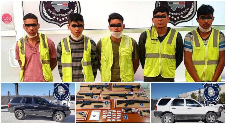 Los cinco hombres fueron detenidos ayer por autoridades de Chihuahua. (Especial)