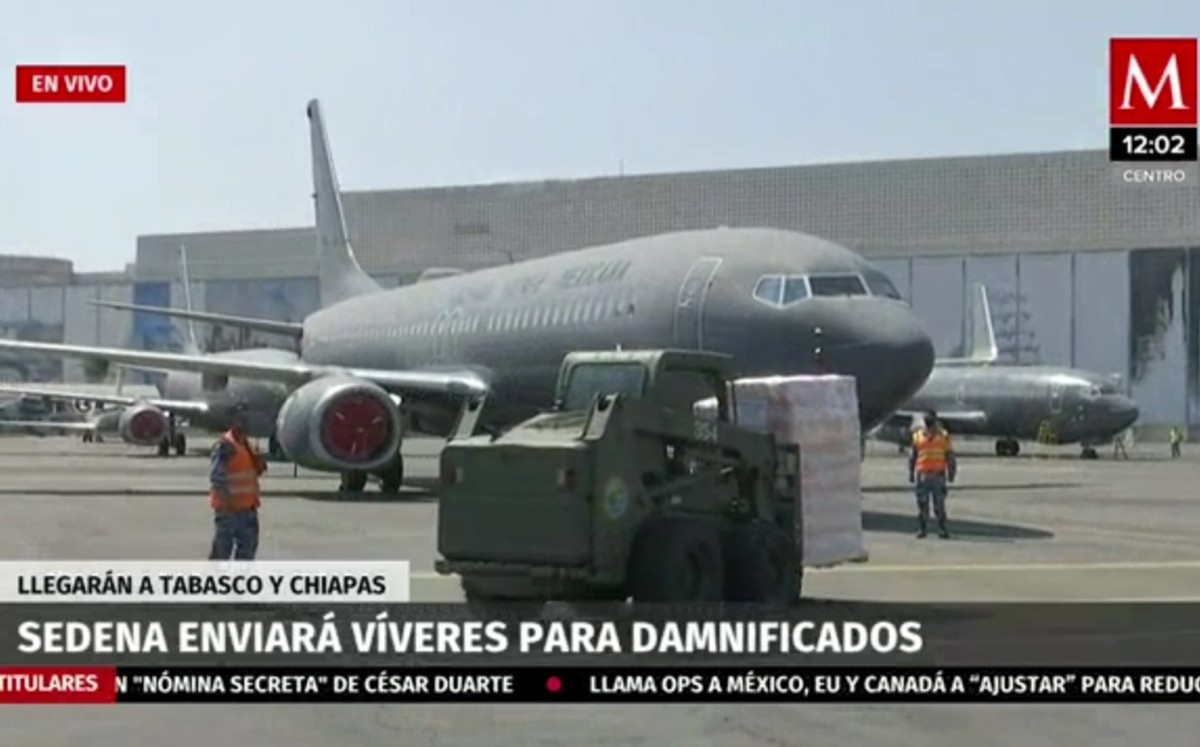 Sedena enviará víveres para damnificados a Tabasco y Chiapas