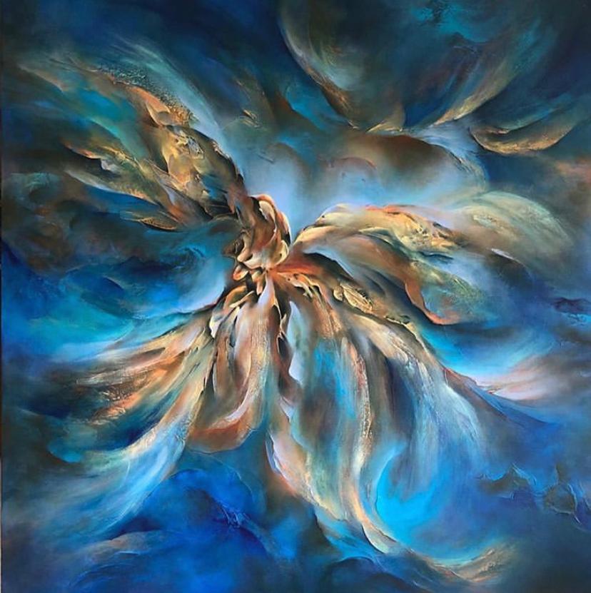 Sin título,  Acrílico sobre tela, 150 x 150 cm, 2020
