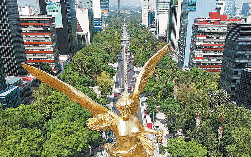 Vista panorámica del Paseo de la Reforma. (Omar Franco)