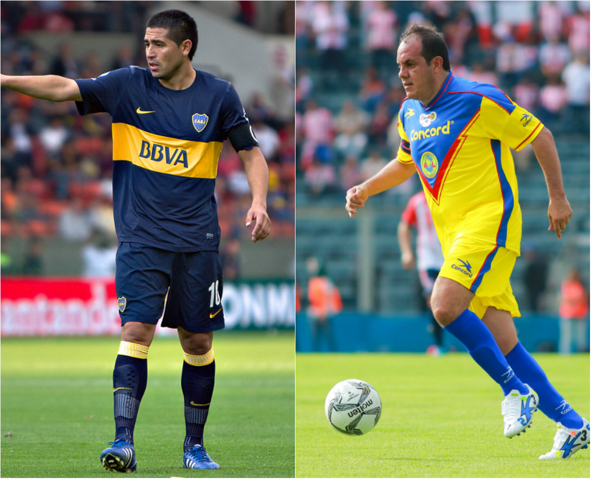 Juan Román Riquelme y Cuauhtémoc Blanco (Imago7)