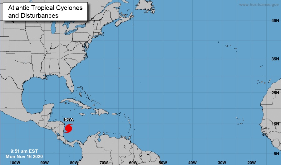 Avance del huracán Iota.@NHC_Atlantic