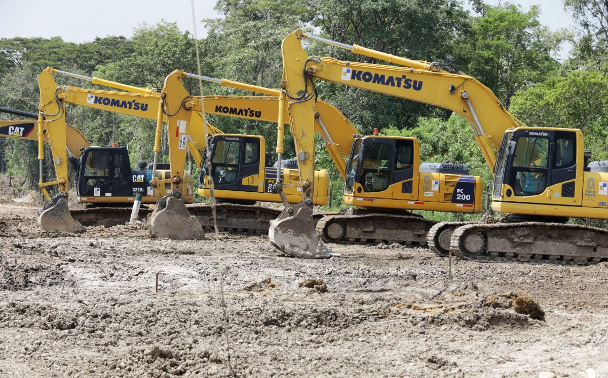 Supervisión de obra del Tren Maya en Tramo 1 Palenque- Escárcega. (Cuartoscuro)