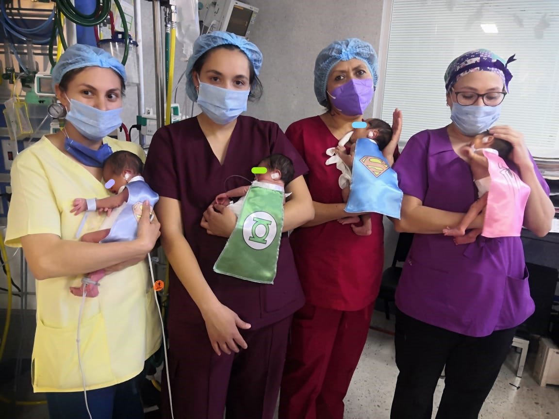 Bebés prematuros beneficiados en los lactarios.