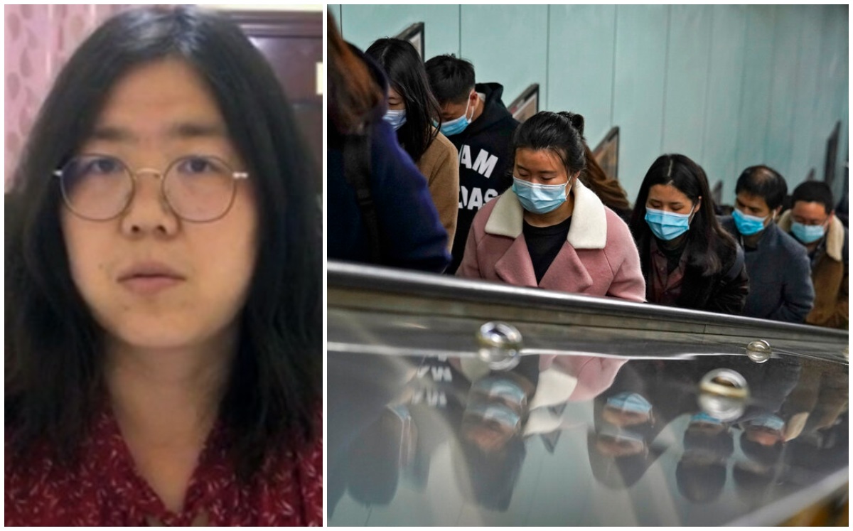 Zhang Zhan será juzgada por haber informado sobre el covid-19 en China. (Twitter: @CHRDnet / AP)