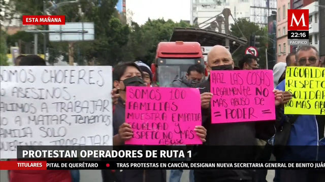 En CdMx, choferes protestan en Insurgentes por suspensión de ruta