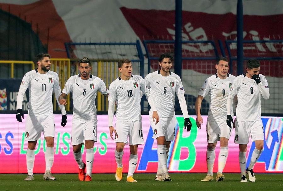 Italia avanzó al Final 4 de la Nations League (EFE)