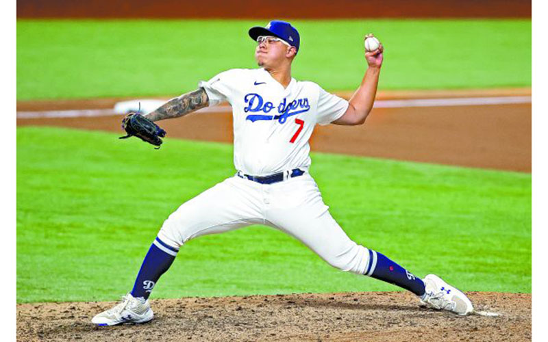 Julio Urías fue determinante con los Dodgers. (Reuters)