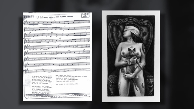 Omar Lezza dibuja El rey en El Arte de la Canción, con Avelina Lésper