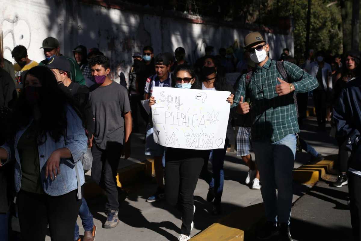 Ciudadanos se reunieron en calles de la capital para pedir la no criminalización por fumar mariguana. (Jorge Sánchez)