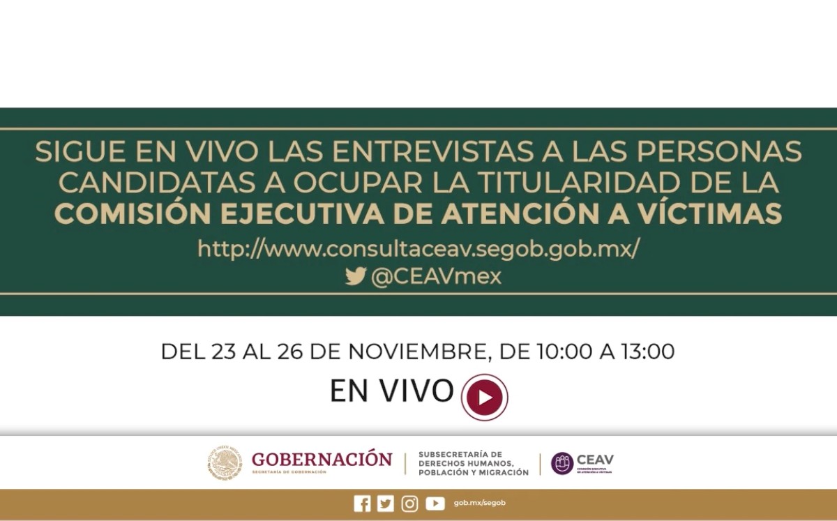 Las entrevistas se harán en orden alfabético con relación al primer apellido de la persona. (Gob.mx)
