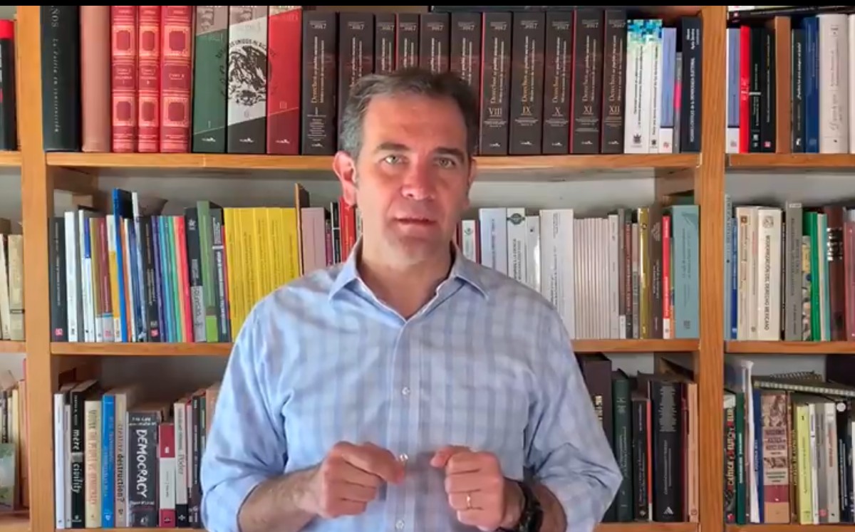 Lorenzo Córdova, consejero presidente del INE. (Captura)