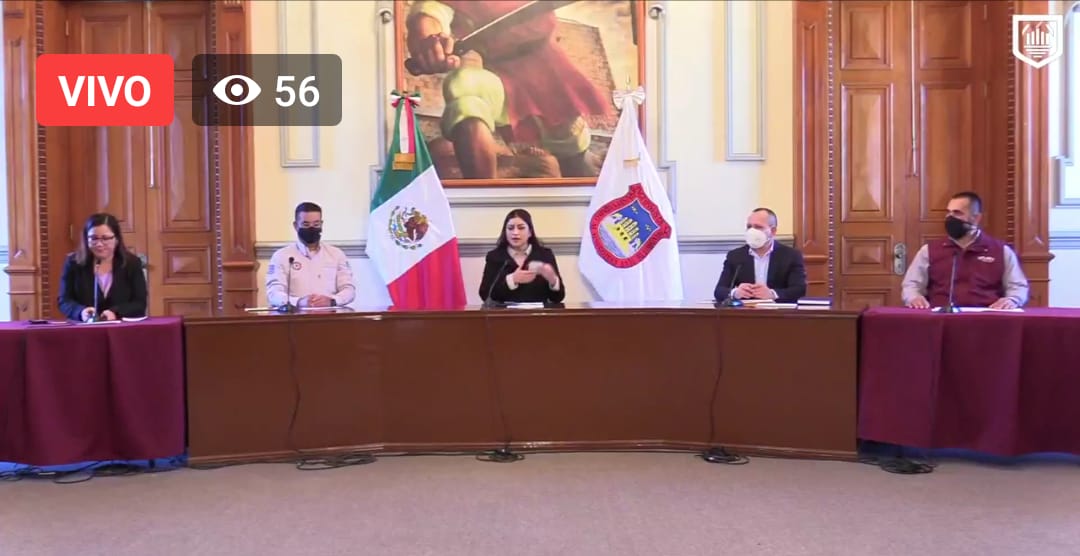 Conferencia de prensa de autoridades municipales de Puebla. (Especial)