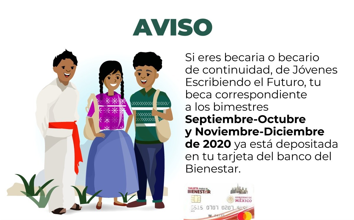 La Coordinación Nacional de Becas para el Bienestar publicó el anuncio en sus redes sociales. (CNBBBJ)