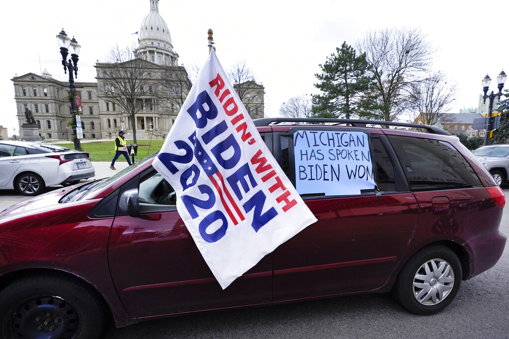 Joe Biden habría ganado Michigan con diferencia del 2.8 por ciento. (AP)