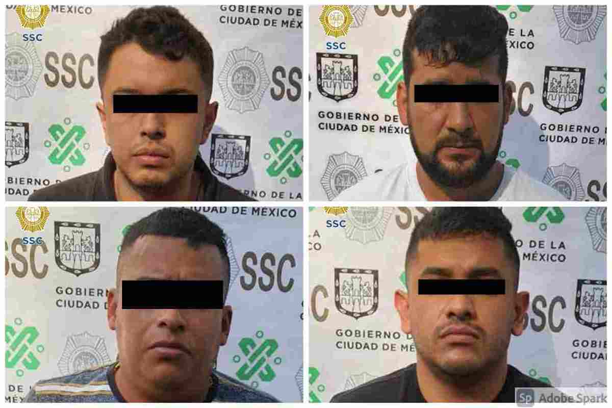 Cuatro detenidos por robo a casa habitación en la alcaldía Venustiano Carranza