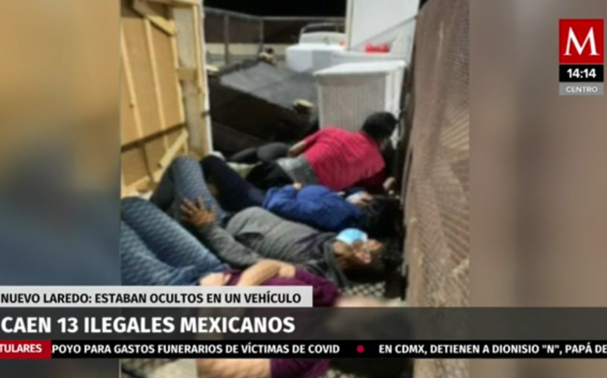 Detienen a 13 ilegales ocultos en muebles en Nuevo Laredo