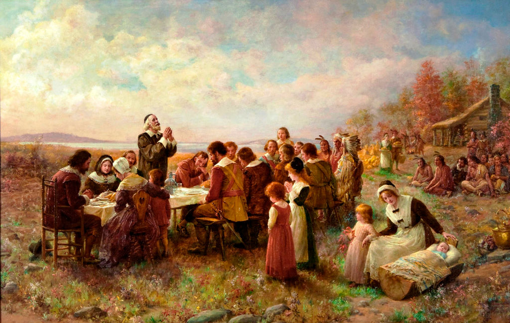 Ilustración de celebración del Día de Acción de Gracias.