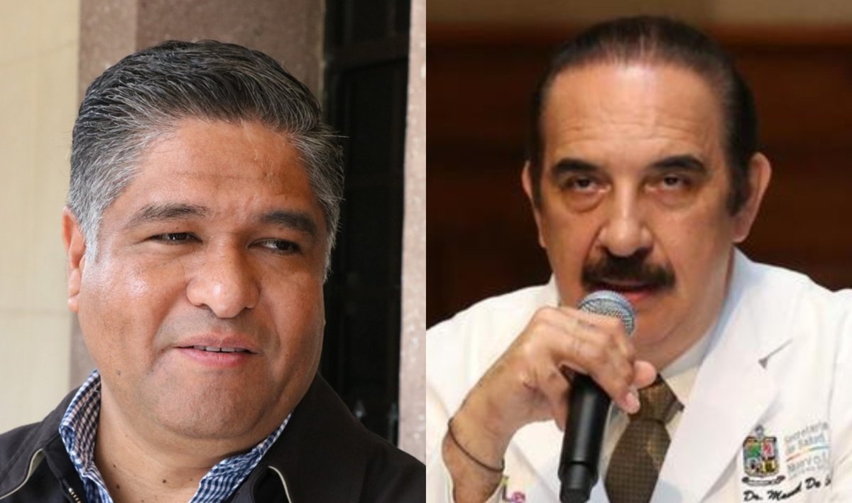 El senador Víctor Fuentes y el secretario Manuel de la O. Foto: Especial.