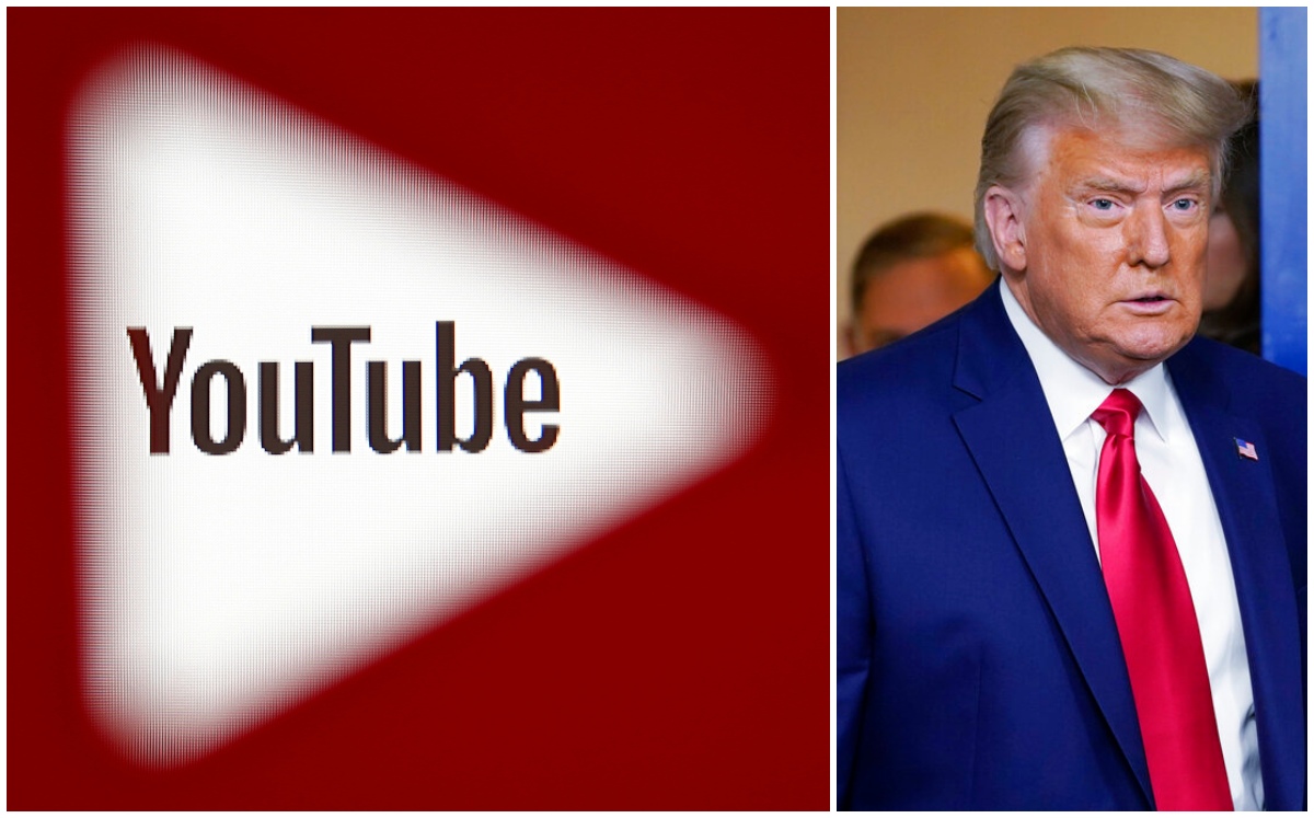 YouTube se ha propuesto eliminar cualquier información falsa sobre el covid-19, incluido medios afines a Donald Trump. (AP)