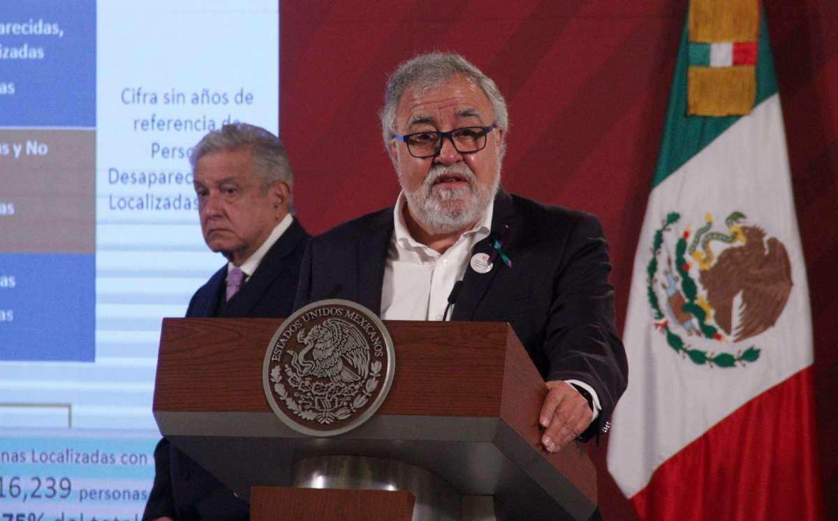 Alejandro Encinas, subsecretario de Derechos Humanos, en La Mañanera. (Cuartoscuro)