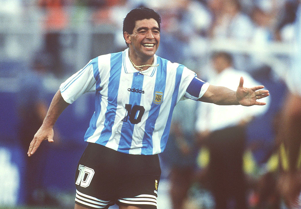 Diego Armando Maradona en el mundial de Estados Unidos, 1994.