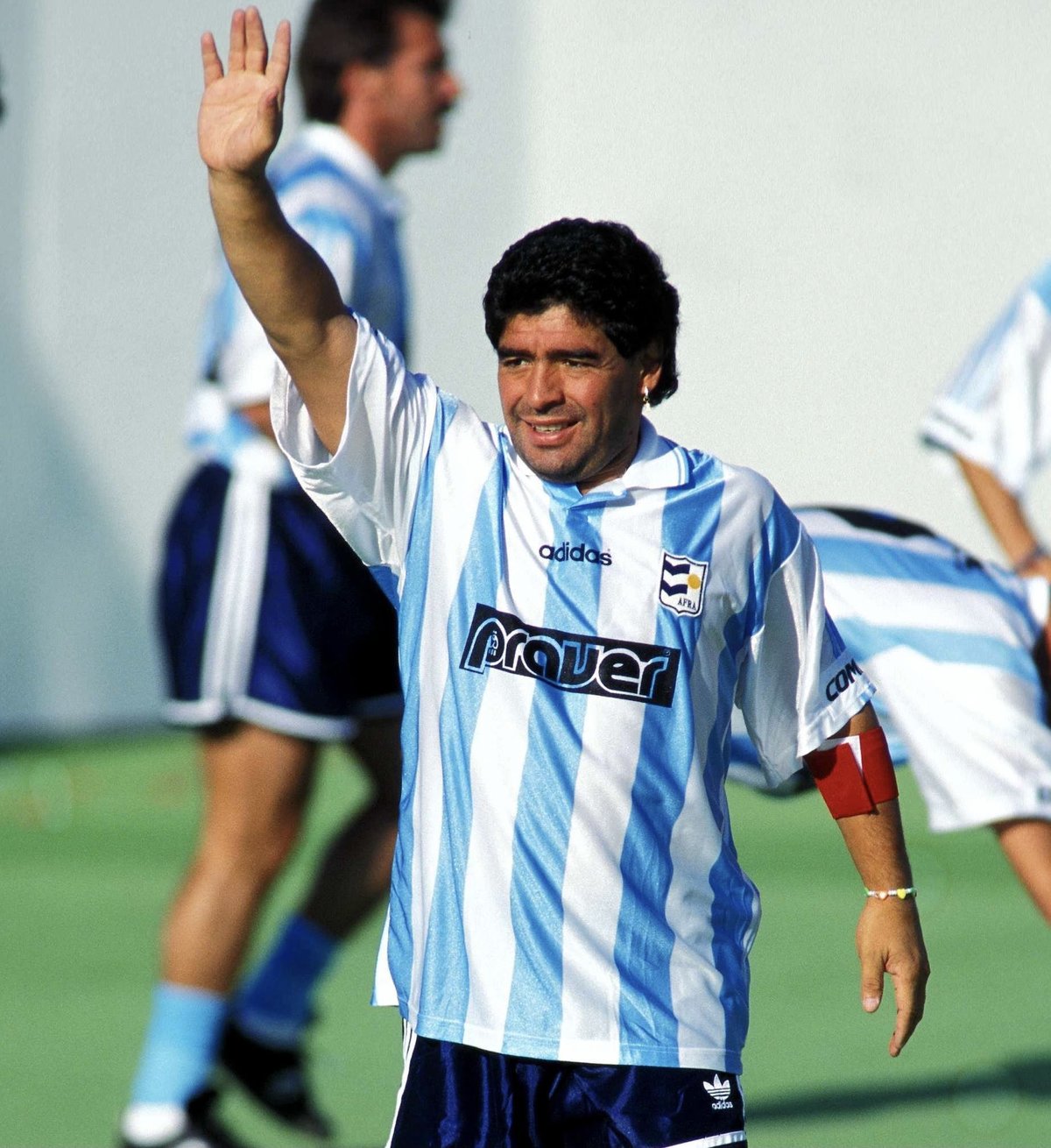 Maradona en su visita a Pachuca en 1994. (Twitter de @Tuzos)