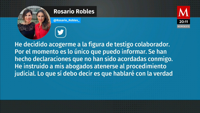Rosario Robles se desmarca de declaraciones de abogado: "no fueron acordadas conmigo"