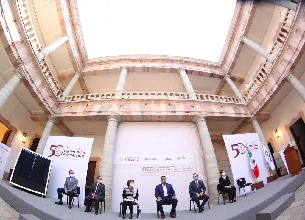 Autoridades conmemoraron el 50 aniversario del Centro del Instituto Nacional de Antropología e Historia de Guanajuato. Especial.