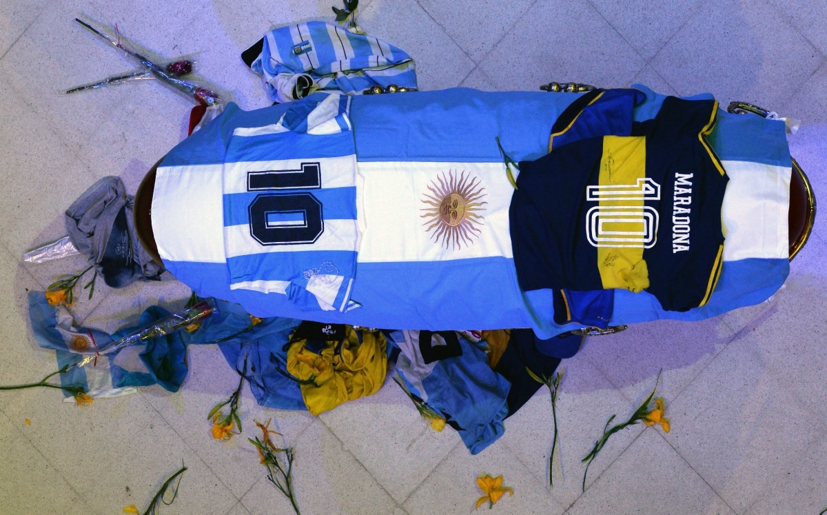 Funeral de Maradona en Casa Rosada (AFP)