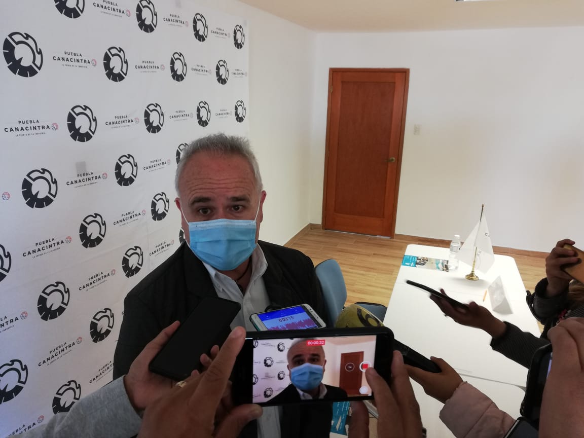 Gabriel Covarrubias Lomelí, presidentete de la Canacintra en Puebla. (Verónica López)