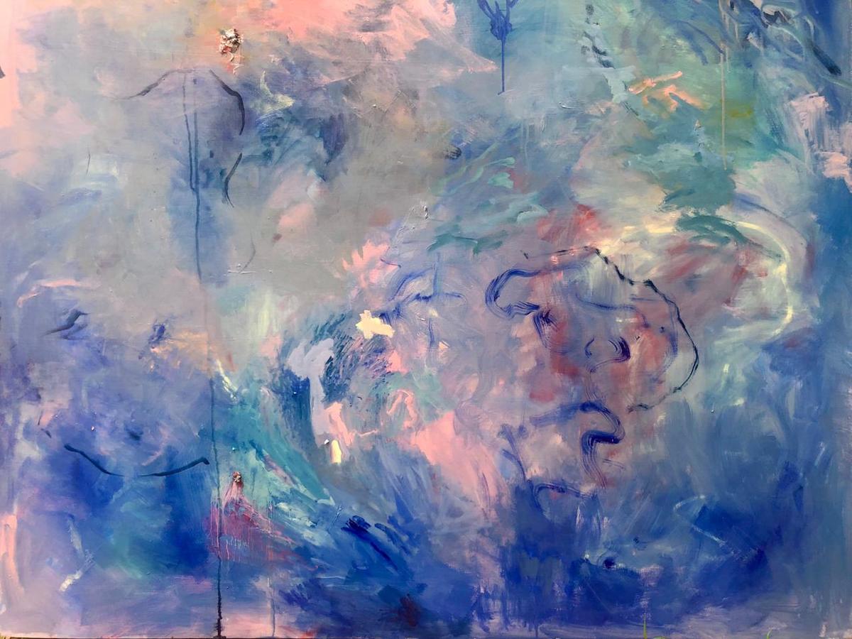 La obra 'Farbe und Bewegung', de Ximena Gamboa Nieto, fue seleccionada en la categoría de Artistas emergentes. (Cortesía: Bienal de Pintura José Atana