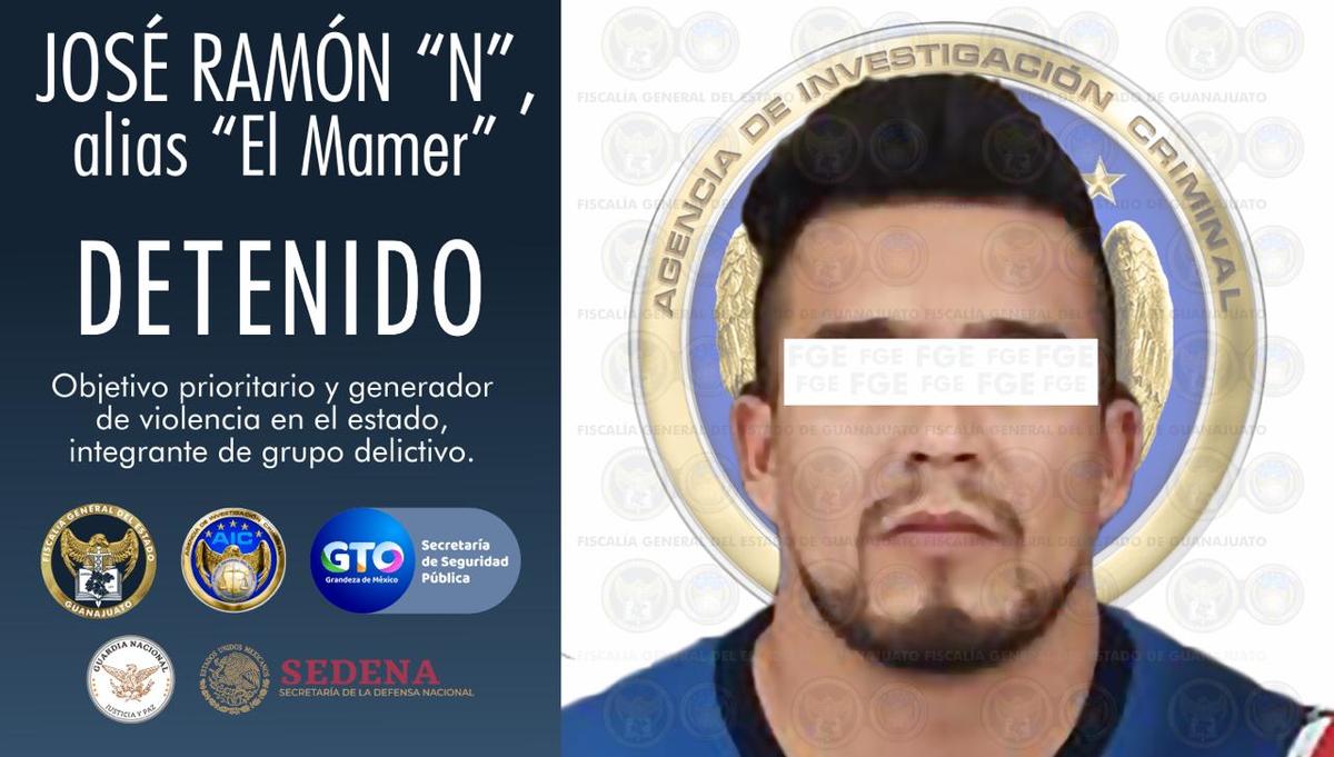 Detiene Fiscalía a "El Mamer", criminal multihomicida del CSRL