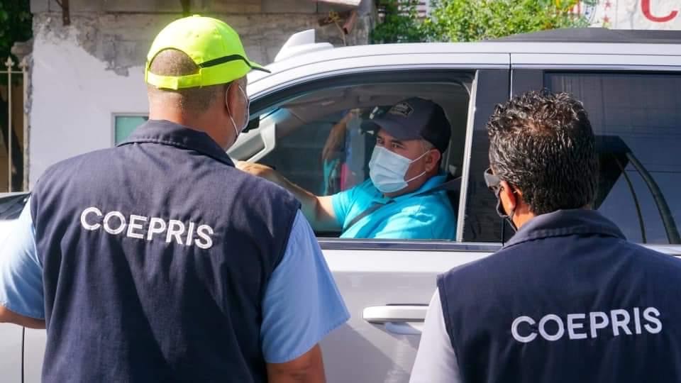 Filtros sanitarios en Nuevo Laredo. (Cortesía)