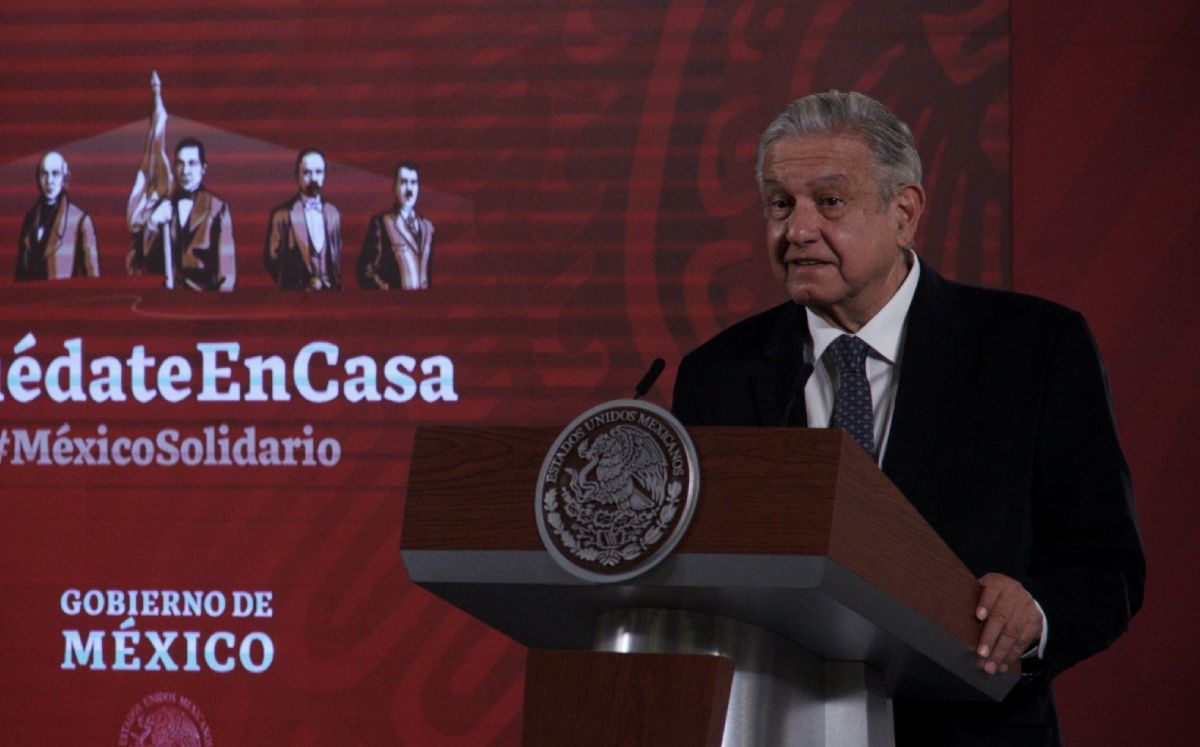 El presidente Andrés Manuel López Obrador en su conferencia matutina. Foto: (Cuartoscuro)