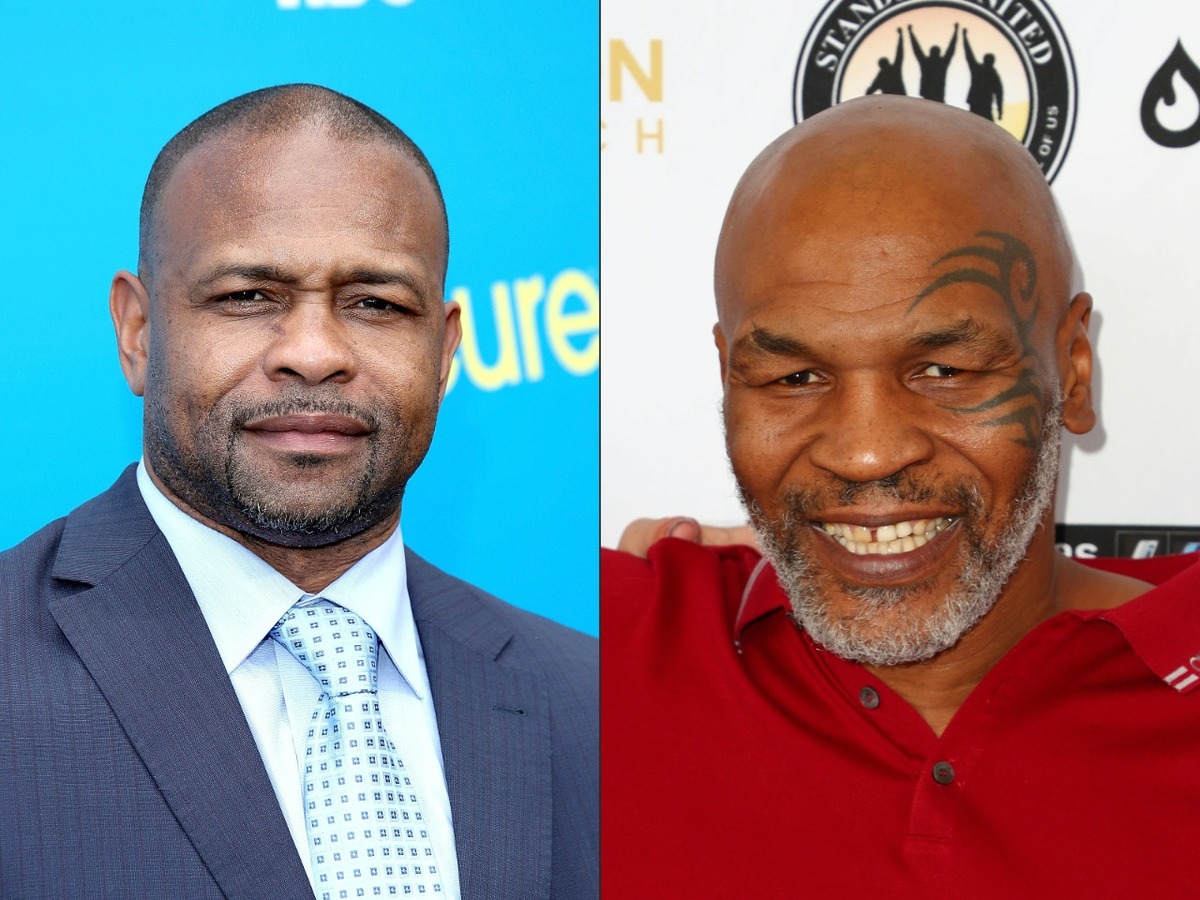 Roy Jones Jr. y Mike Tyson (AFP)