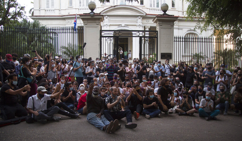 El Movimiento San Isidro se disolvió tras las negociaciones con el gobierno cubano. (AP)