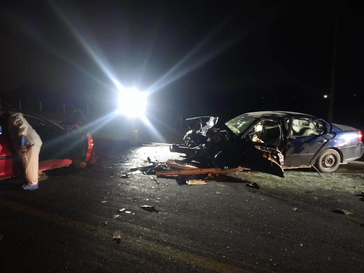 Choque deja un muerto y 3 heridos en carretera a Laredo. Foto: Alan Elí Pérez.