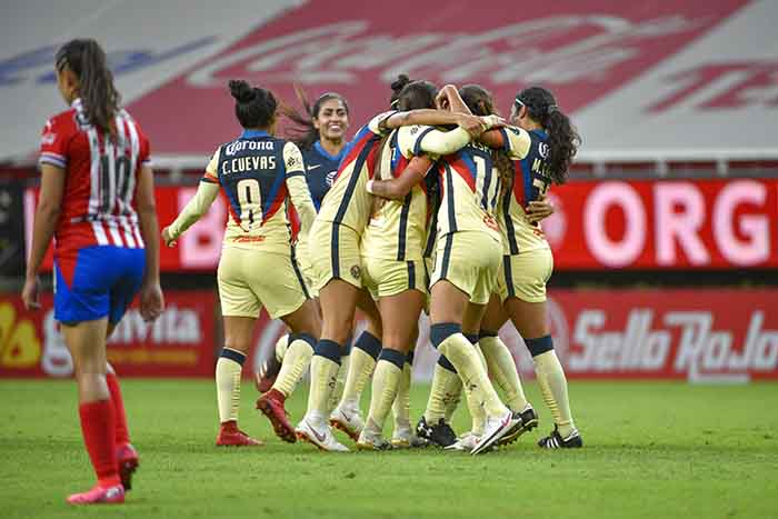 América y Chivas empatan a 2 goles en juego de vuelta de los Cuartos de Final (Twitter @LigaBBVAFemenil)