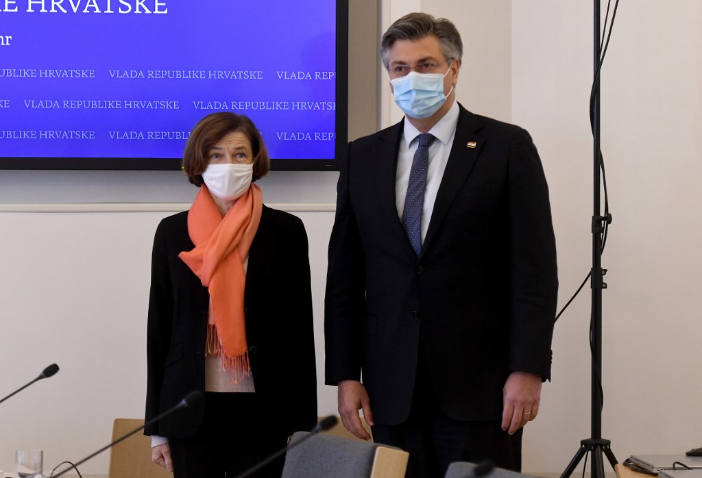Andrej Plenkovic ya se encontraba en confinamiento tras el contagio de su esposa. (AFP)