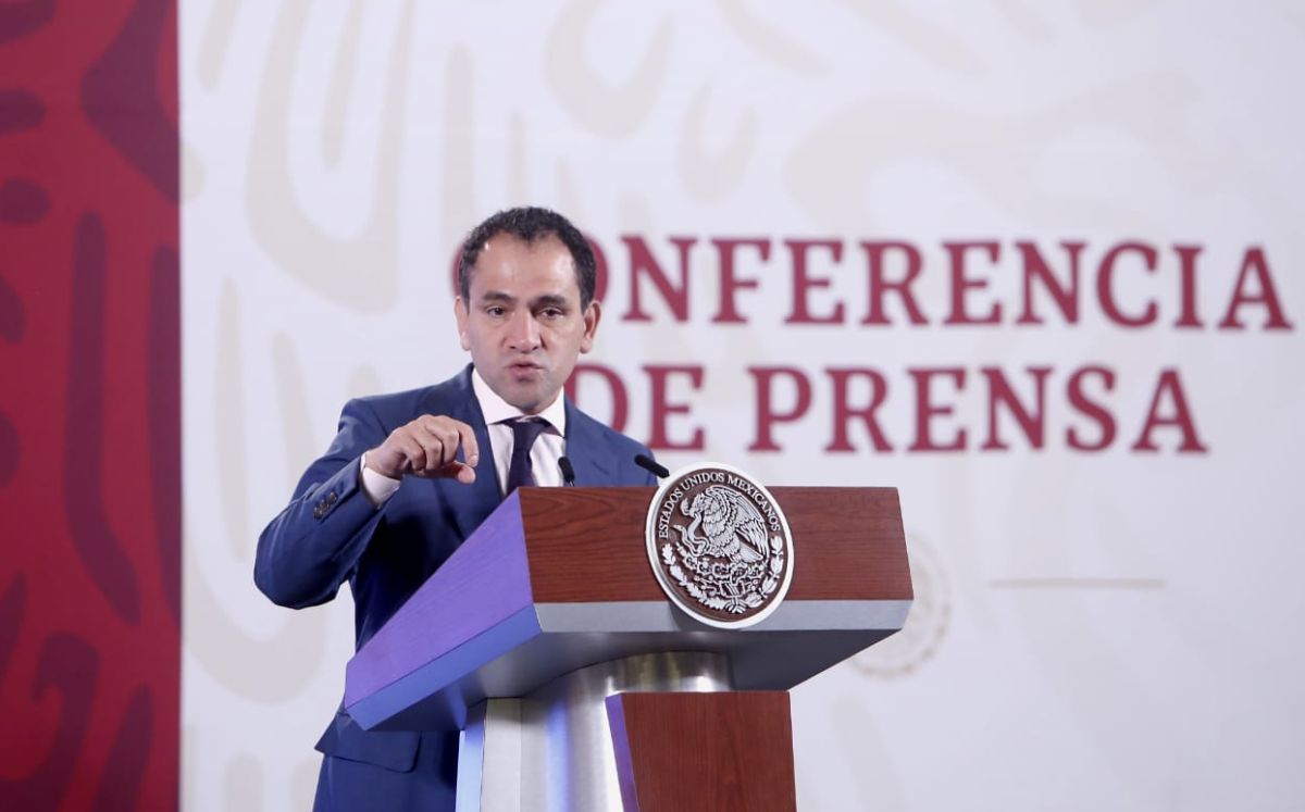 Arturo Herrera, titular de Hacienda durante su participación en la conferencia matutina del Presidente. Foto: (Ariana Pérez)