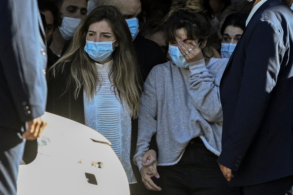 Dalma y Giannina, hijas de Diego Maradona (AFP)
