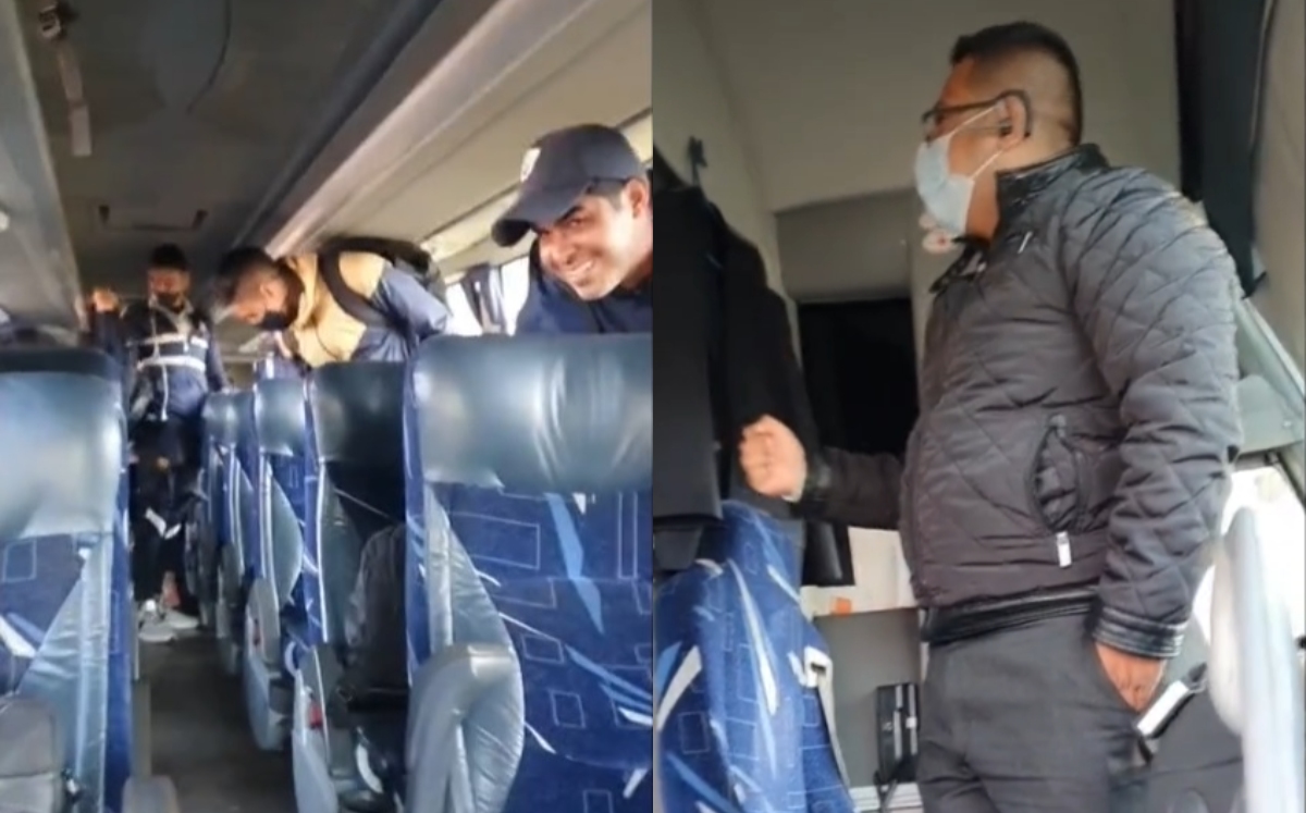 El discurso del chofer a los jugadores de Pumas Tabasco (TikTok @omarlunarodriguez)