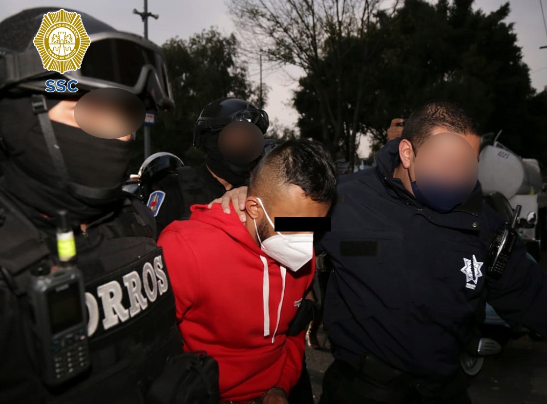 Elementos de la SSC detienen a presunto implicado en asesinato de Baptiste Lormand. (Especial)