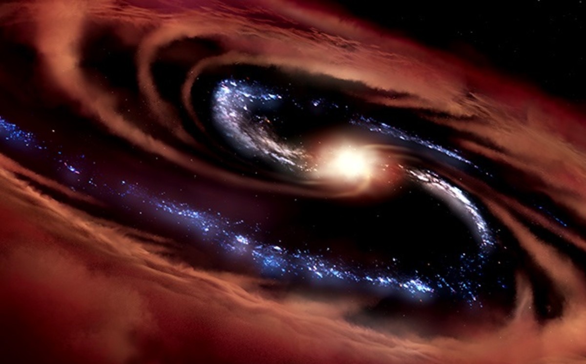 Una galaxia desafía teorías y resiste al festín de un agujero negro. (DPA)