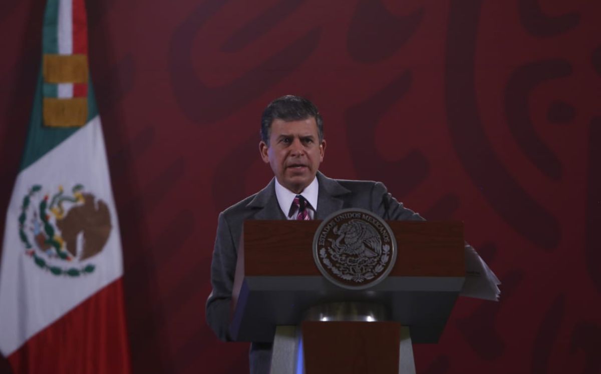 Ricardo Sheffield Padilla durante su participación en la conferencia matutina. Foto: (Ariana Pérez)