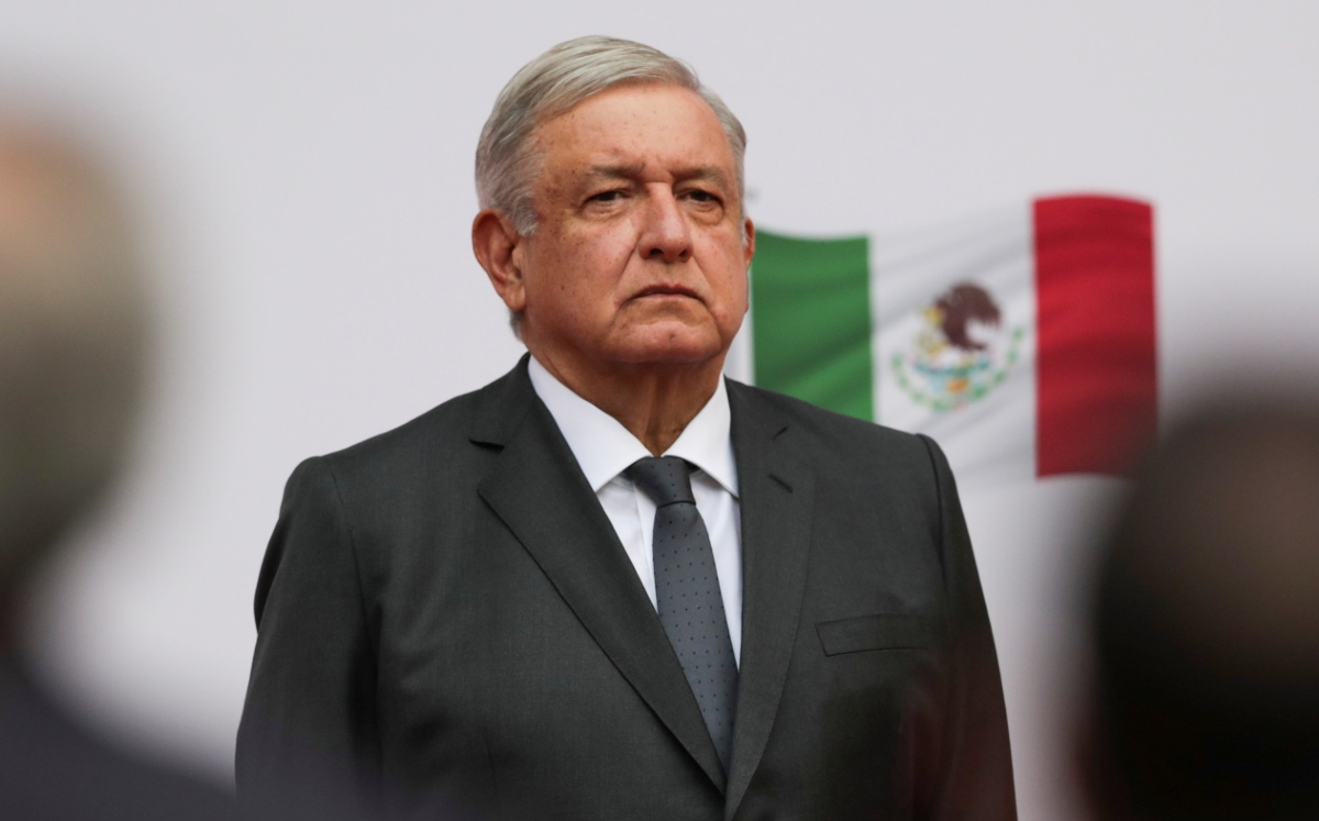 AMLO en el mensaje desde Palacio Nacional por sus dos años de gobierno. (Reuters)