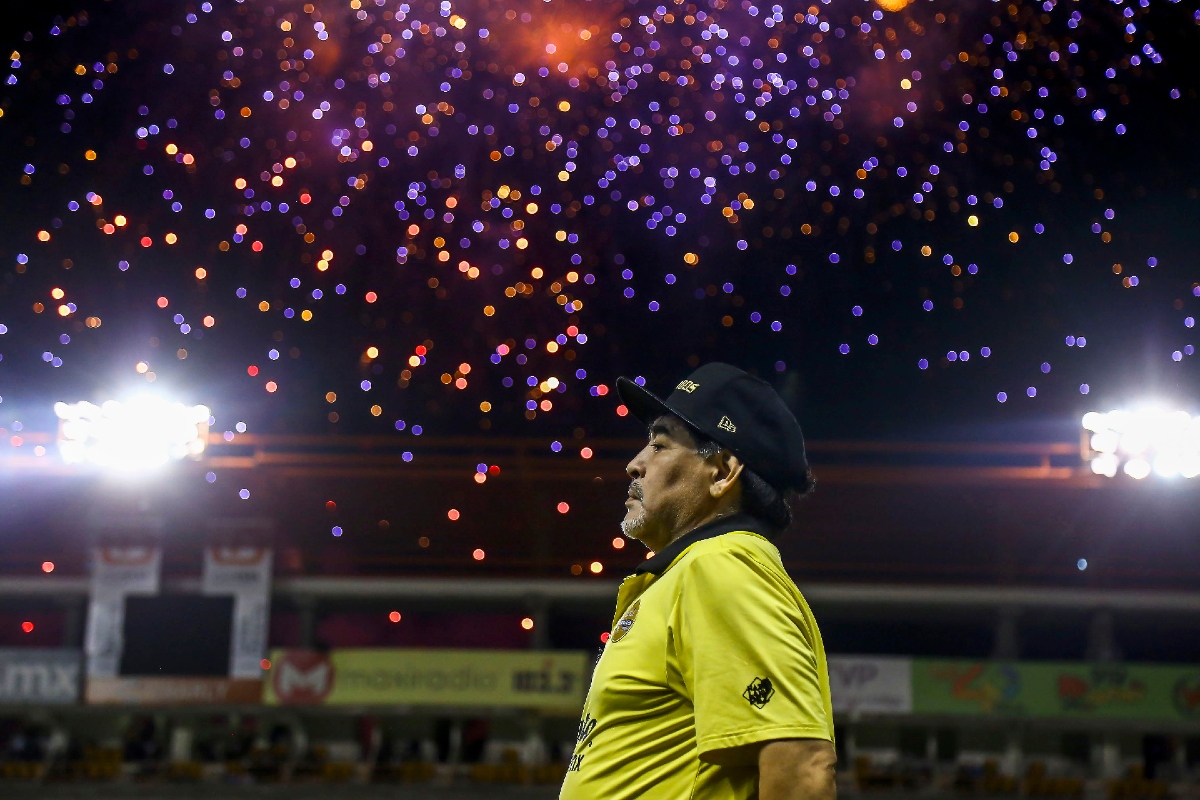 Diego Maradona, ex director técnico de Dorados (AFP)